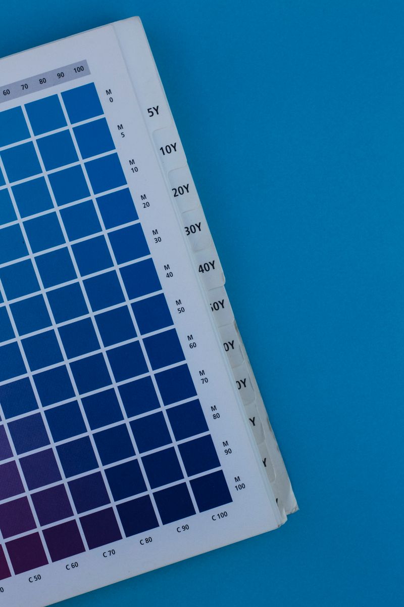 CMYK colour chart for print proofing