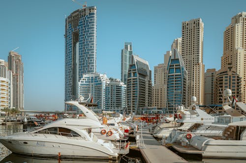 Free Dubai Marina Under Blue Sky Stock Photo