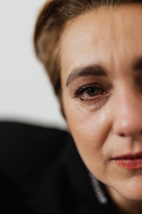 Free Close-Up Photo of Person Crying Stock Photo