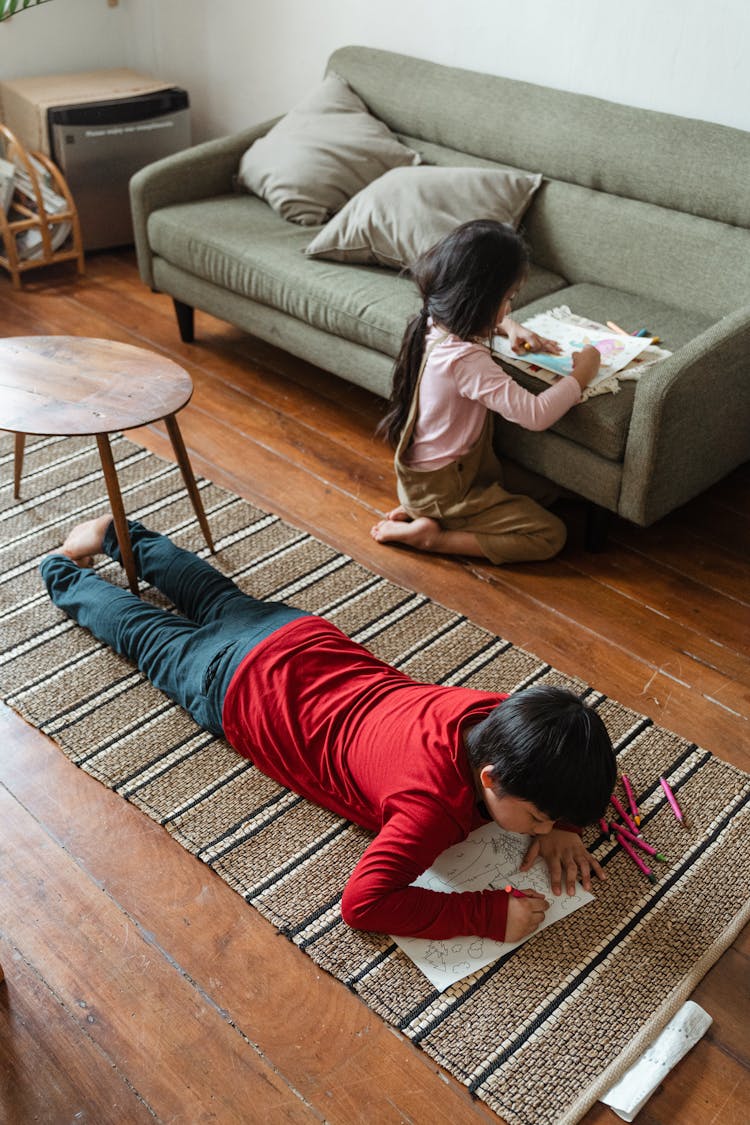 Kids Drawing Pictures At Home