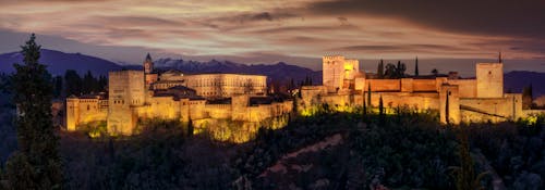 Photos gratuites de alhambra, amanecer, amanecer temprano