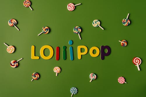 Lollipops Surrounding Word