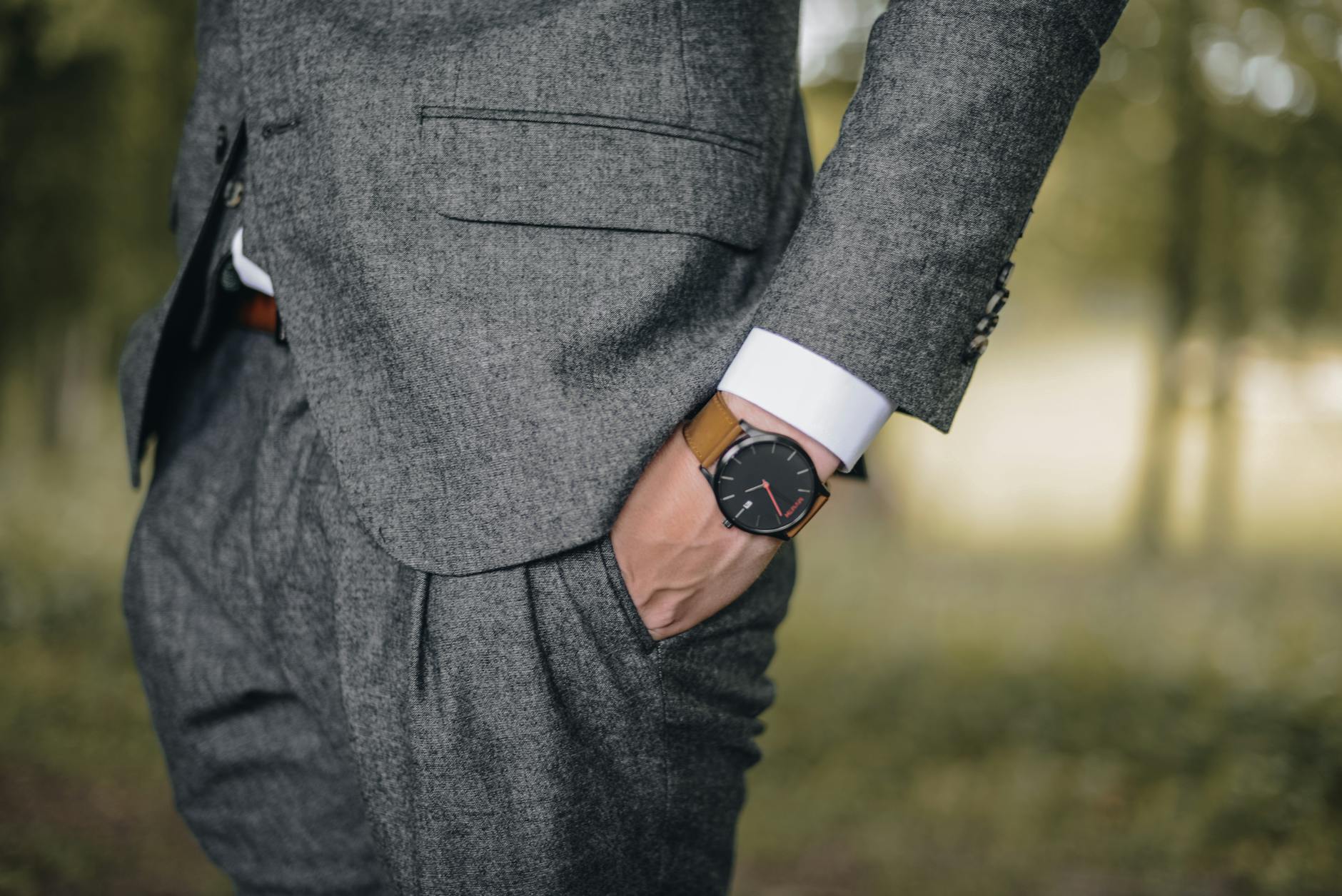 Man wearing a grey suit