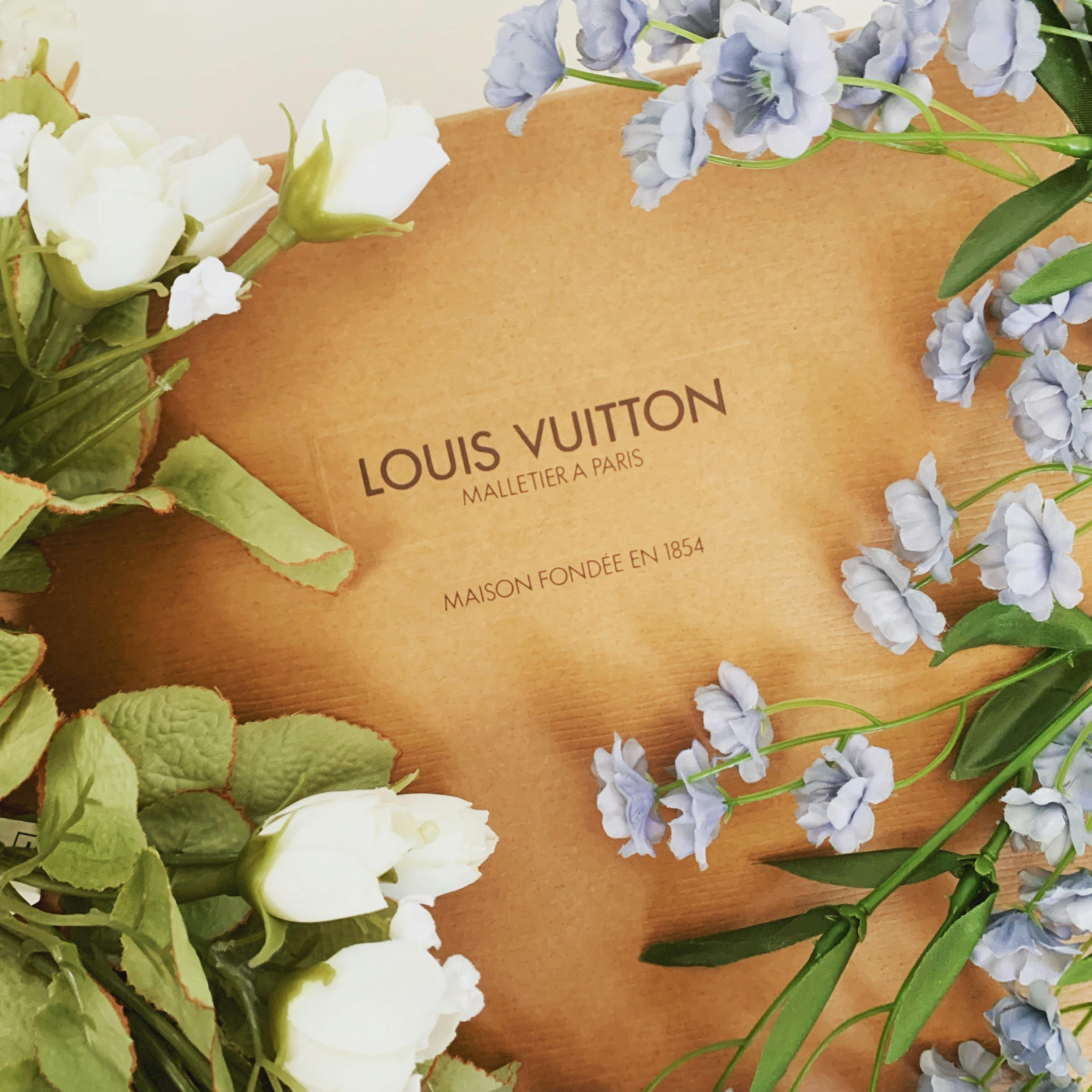 Flowers With Round In Brown Background Louis Vuitton, HD wallpaper