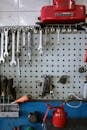 Red and Silver Hand Tools