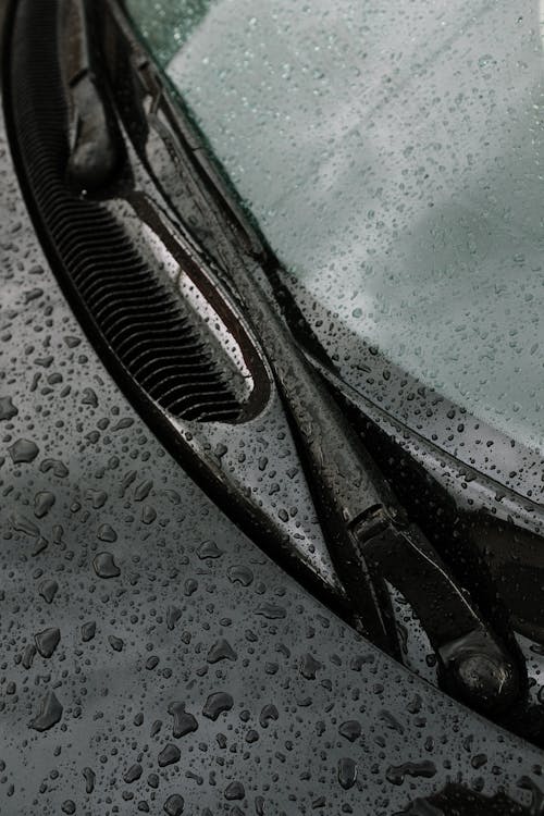 Photo of Car Wipers With Water Drops