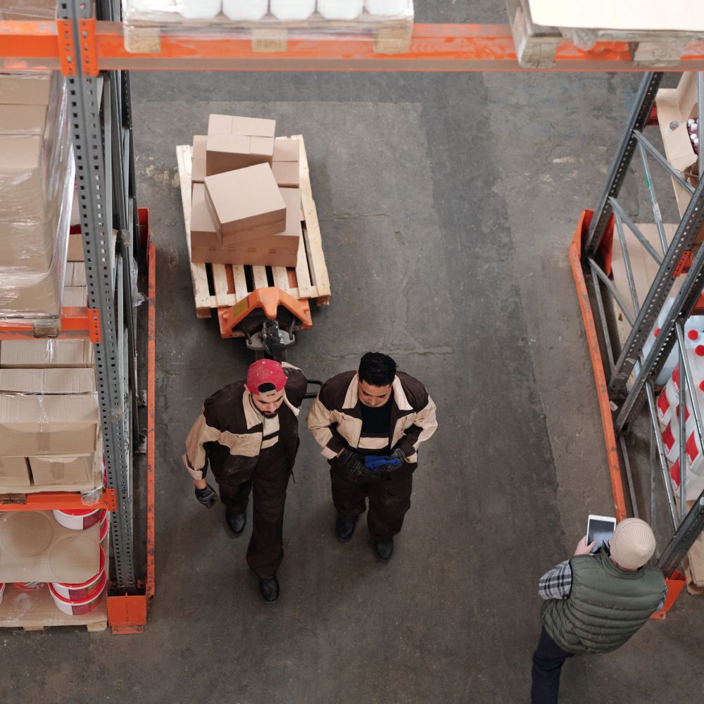 Constantine — belongings being loaded for transport to storage