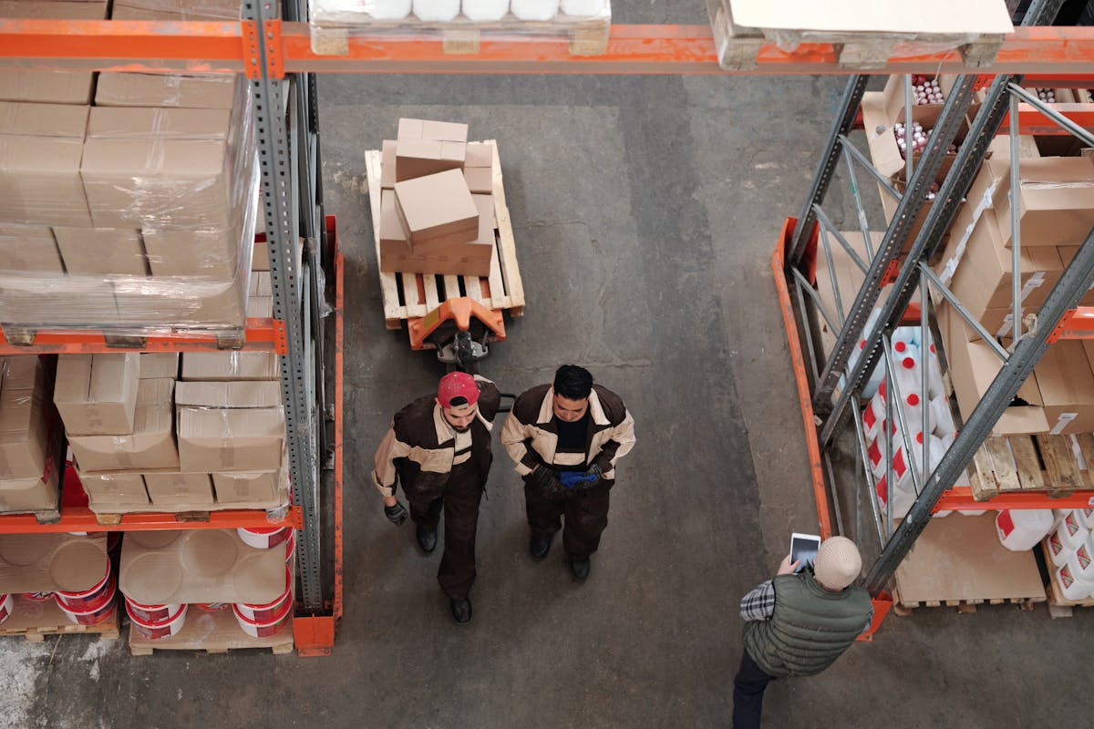 Men Working in a Warehouse