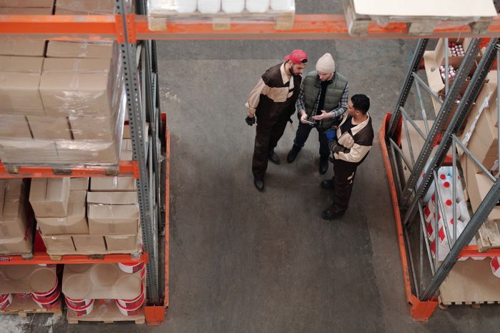 Prime Axis Freight team discussing operations