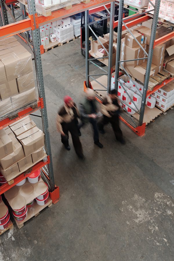 workers in a warehouse
