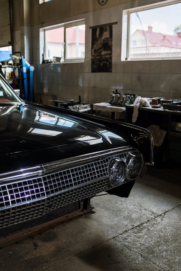 Black Car In A Garage