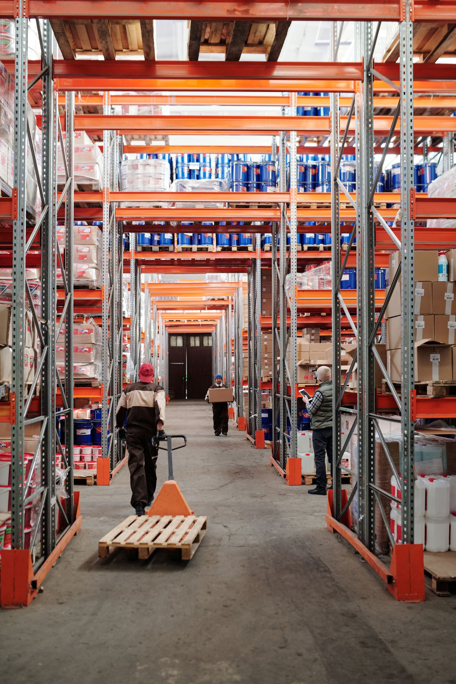Modern industrial warehouse building