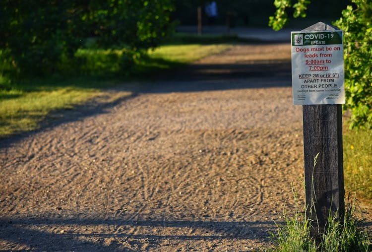 Warning For Dogs Owners During Coronavirus Pandemic In Park