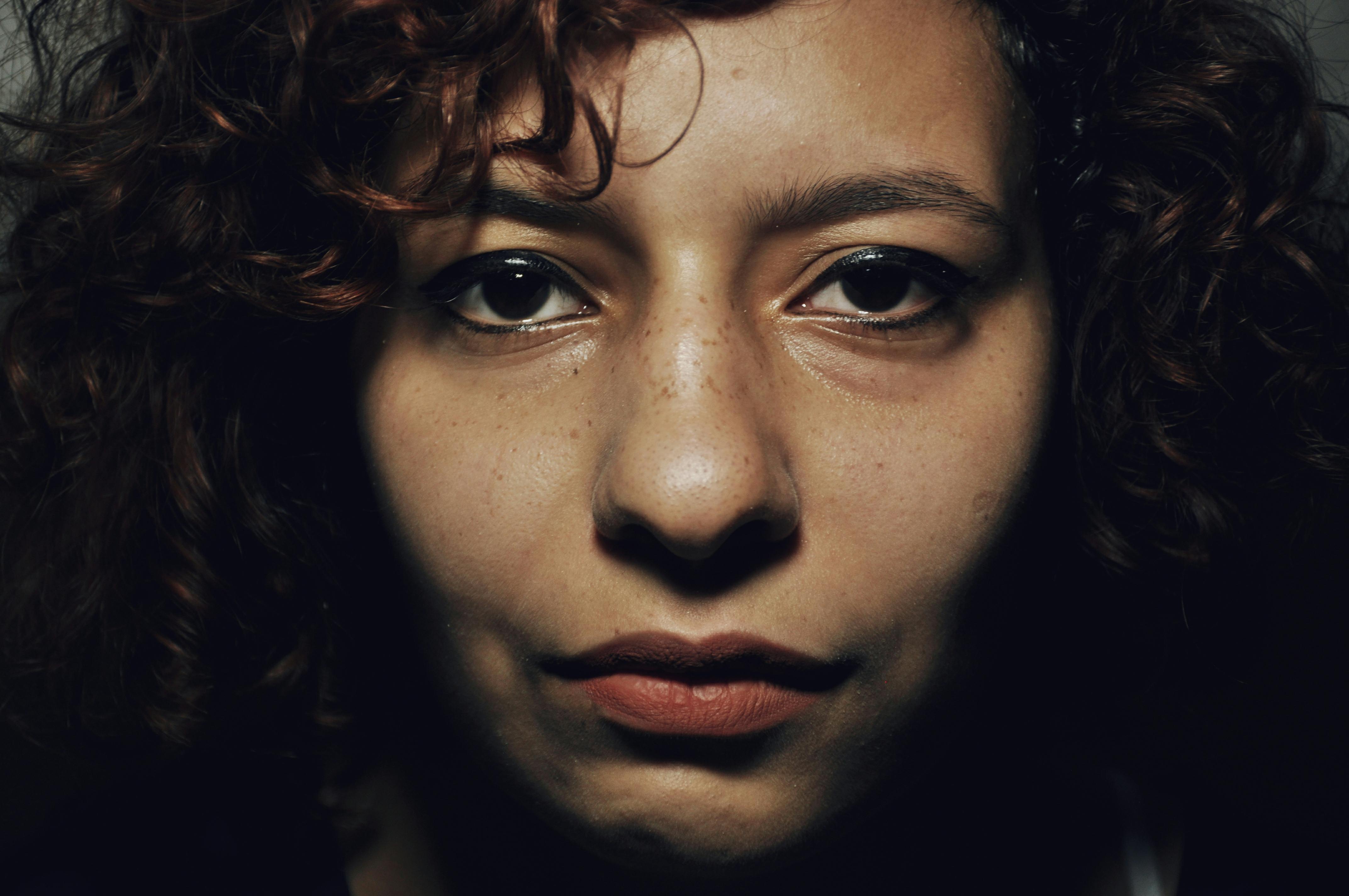 Portrait Photo of Woman Looking Upward · Free Stock Photo