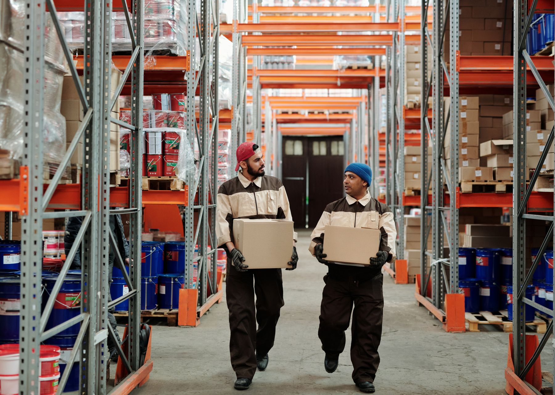 Professional removals crew at work — storage & moves to storage Chicksands