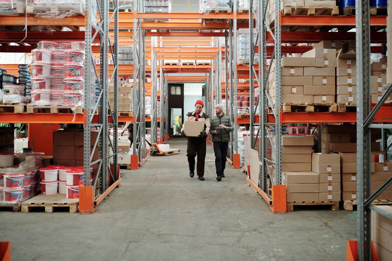 Logistics manager in warehouse