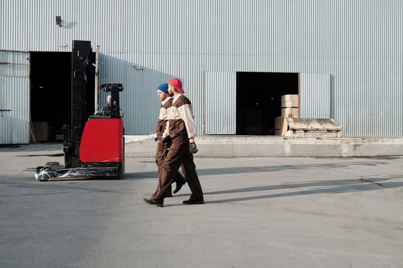 Warehouse professionals representing a European logistics work pathway