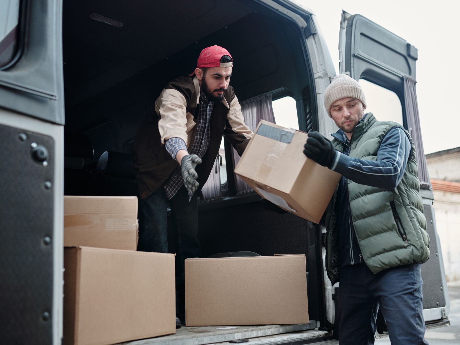 Mill Hill — man and van team loading a removal van