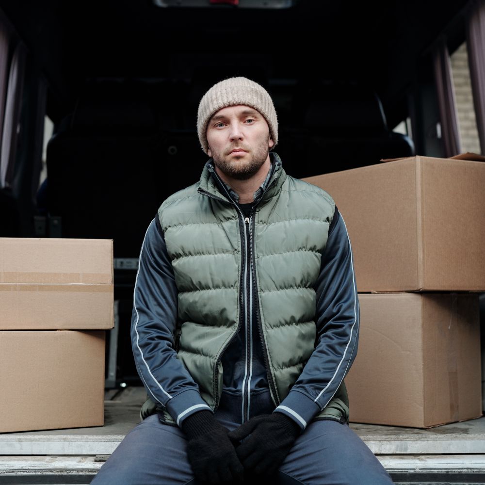 Halton — belongings being loaded for transport to storage