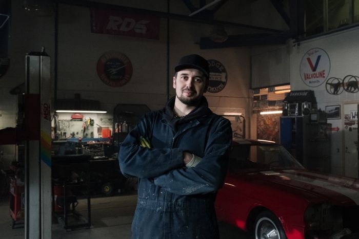 Plumber in a workshop