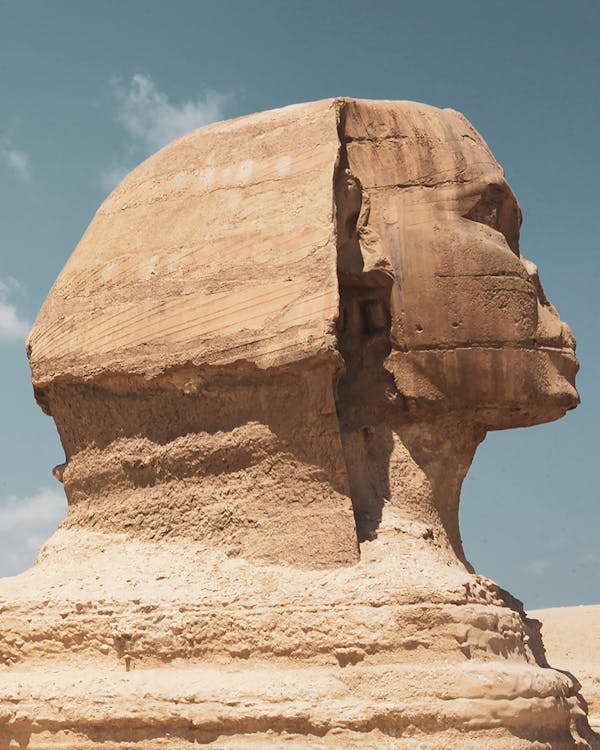 Free Side View of Great Sphinx Statue Stock Photo