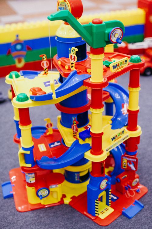 Free Vibrant and intricate plastic toy playset designed for children's imagination. Stock Photo
