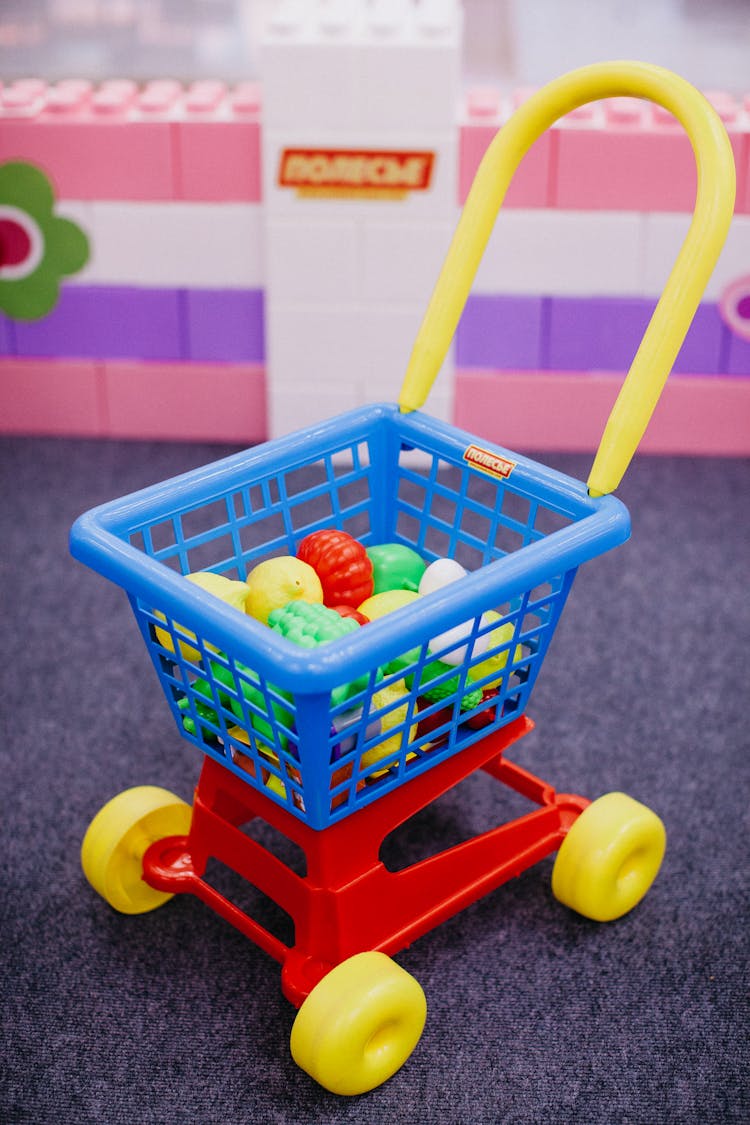 Plastic Toy Shopping Basket