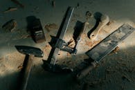 Black Metal Tool on Black Metal Frame