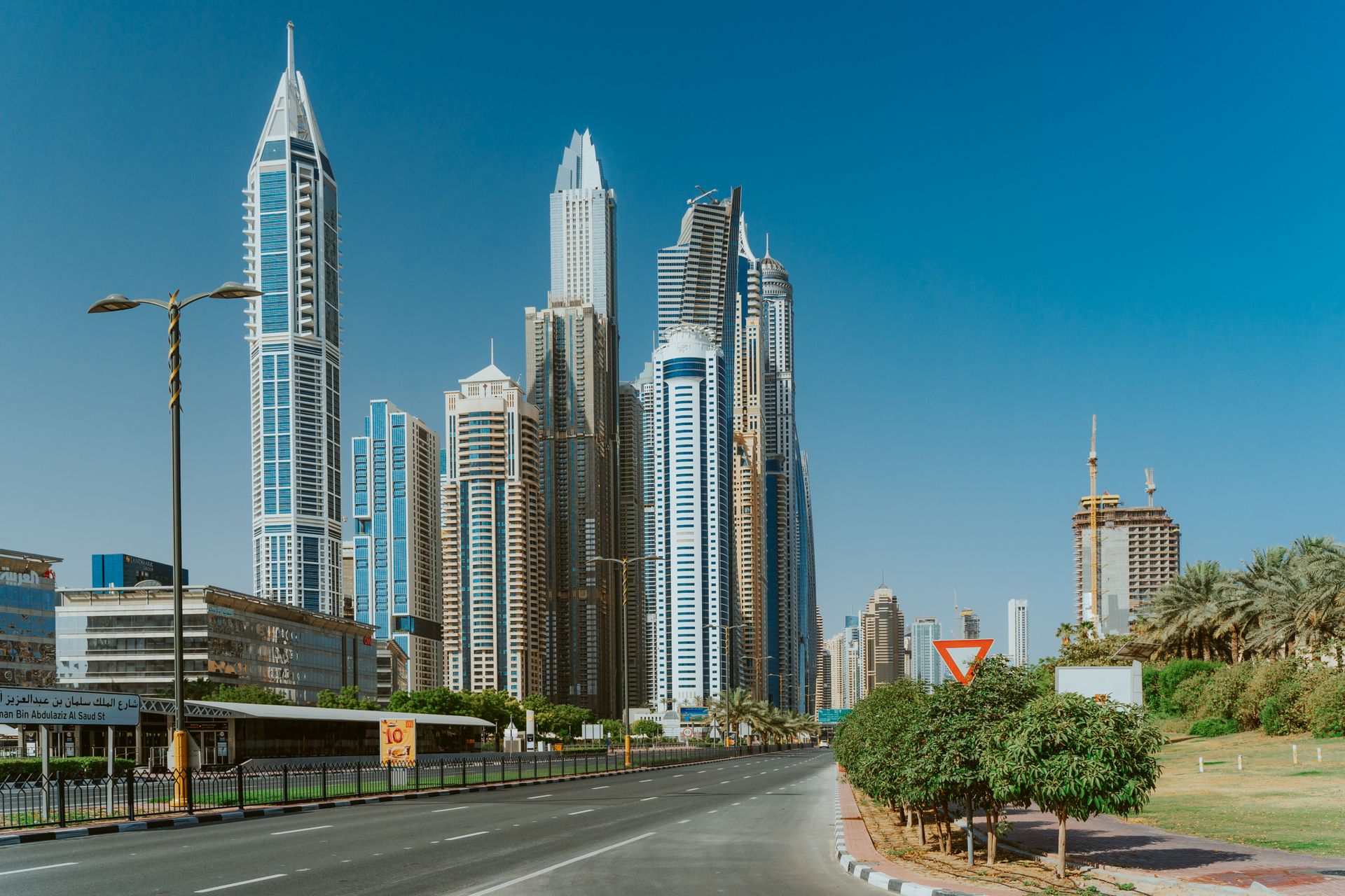 City Buildings Near Gray Asphalt Road