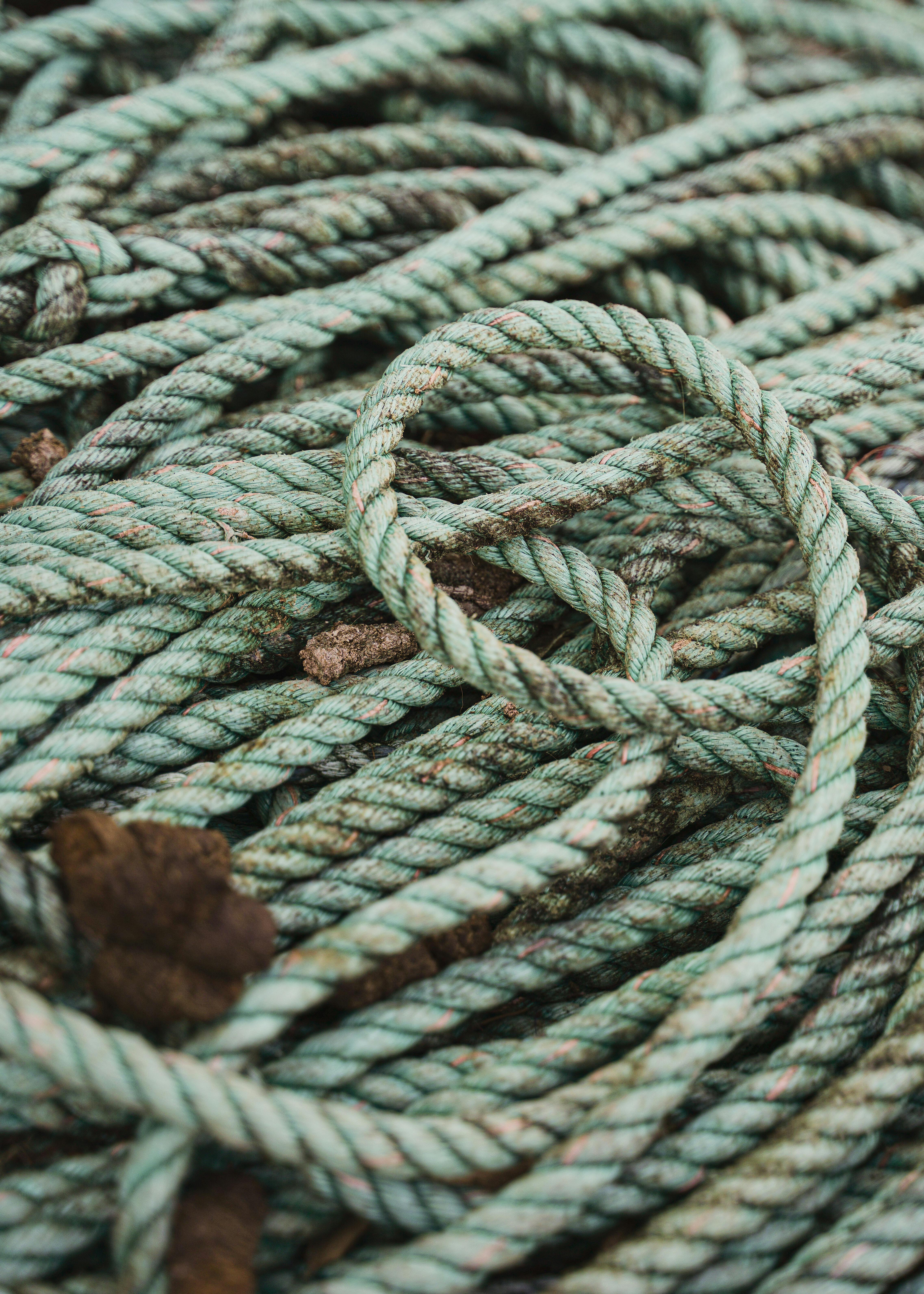 Thick strong rope on deck · Free Stock Photo