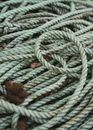 Thick strong rope on deck