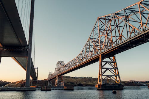 Two Bridges Over a Body of Water