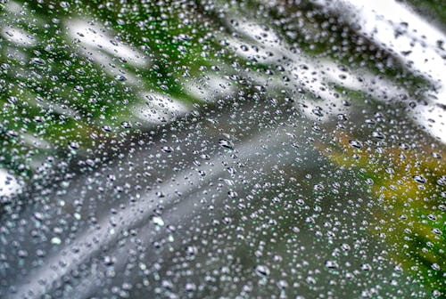 Water Droplets on Glass Window