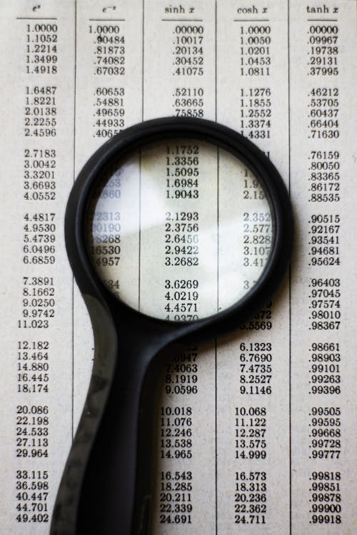 Free Magnifying Glass on Textbook Stock Photo