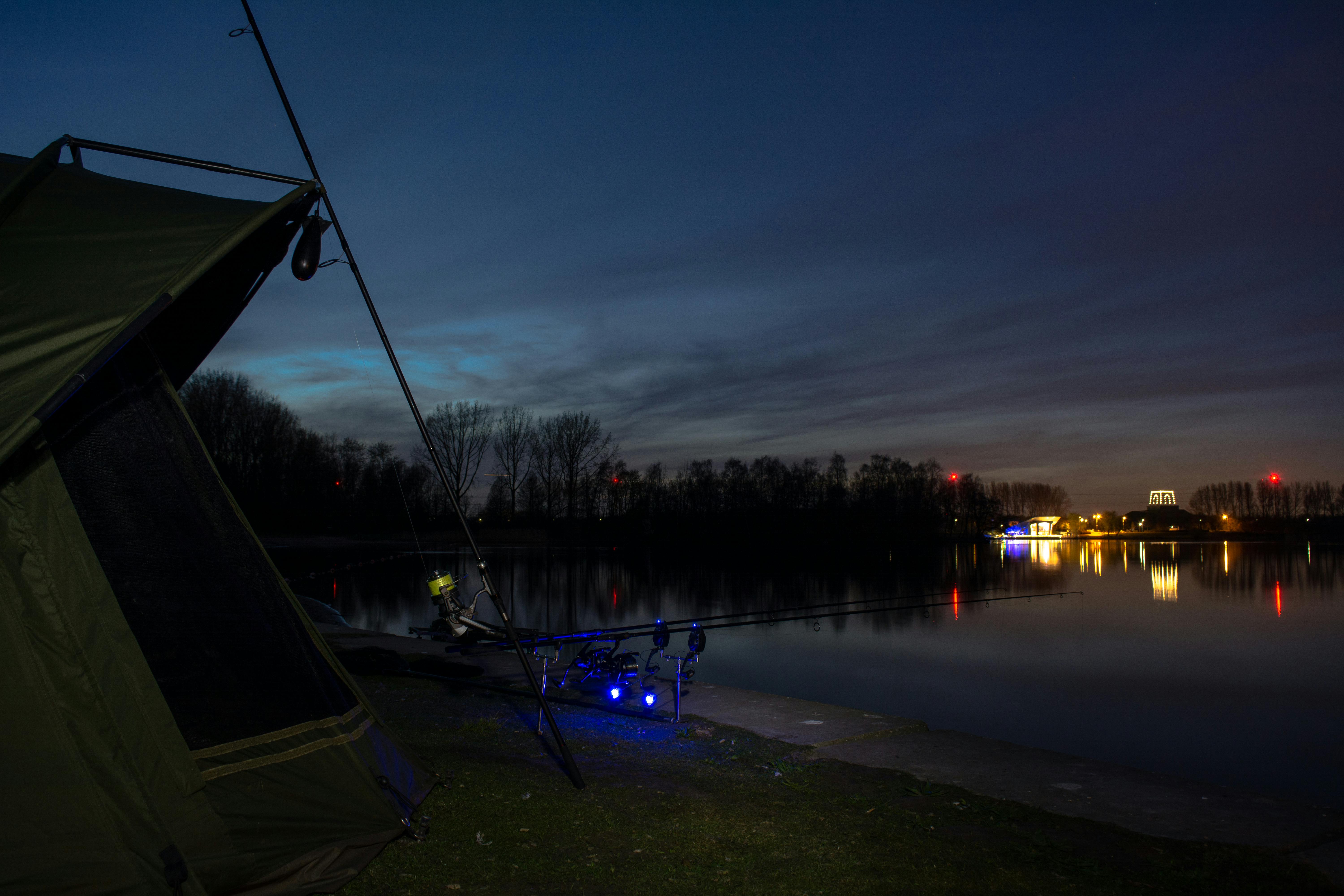 Free stock photo of carp fishing, carpfishing, night fishing