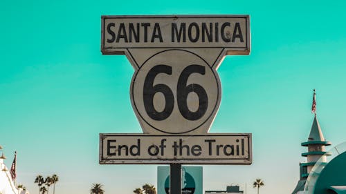Free stock photo of route66, santamonice, sign
