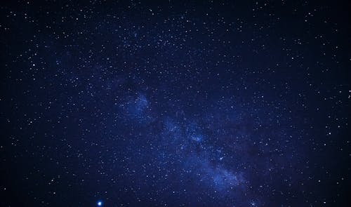 Free Blue and Black Starry Night Sky Stock Photo