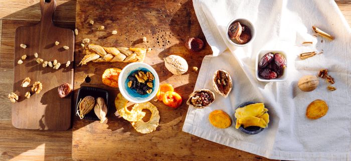 Trail mix with nuts and dried fruit