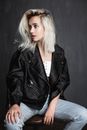 Blonde Haired Woman Posing in Chair