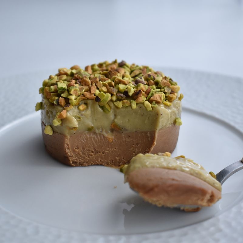White Chocolate Pistachio Mousse
