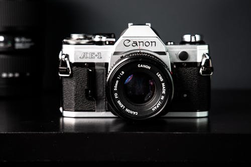 Black and Silver Analog Camera