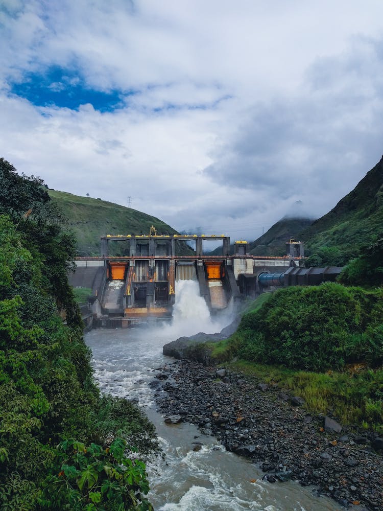 Hydroelectric Power Plant In Forest