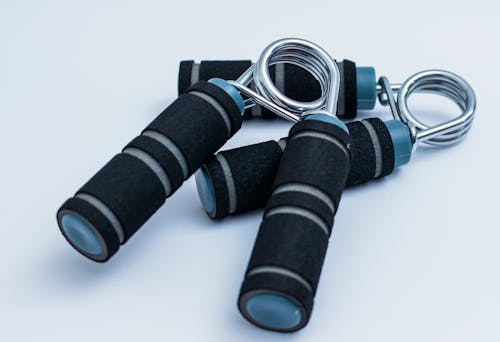 Two Black-and-blue Hand Grips