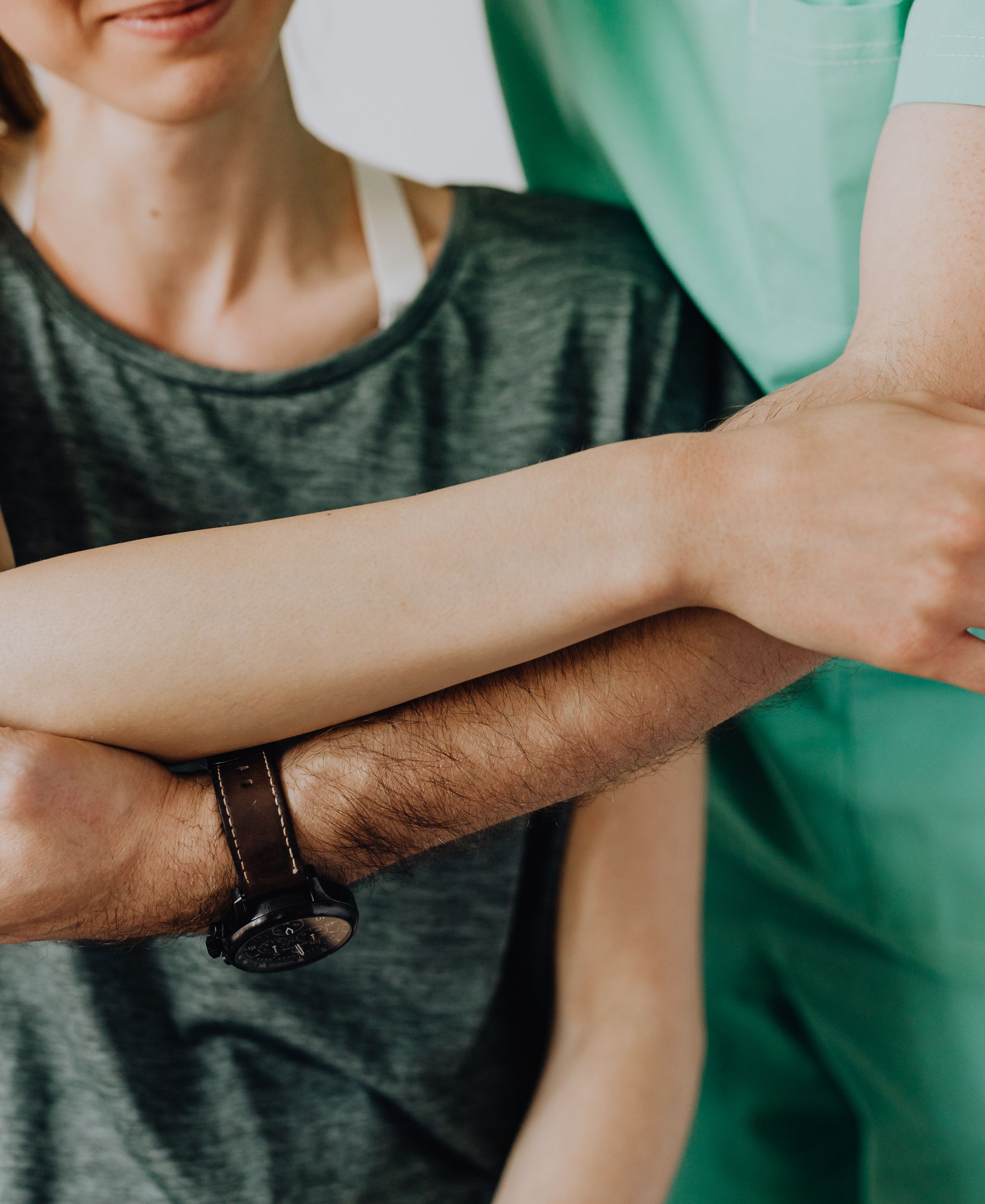 Chiropractor treating a patient