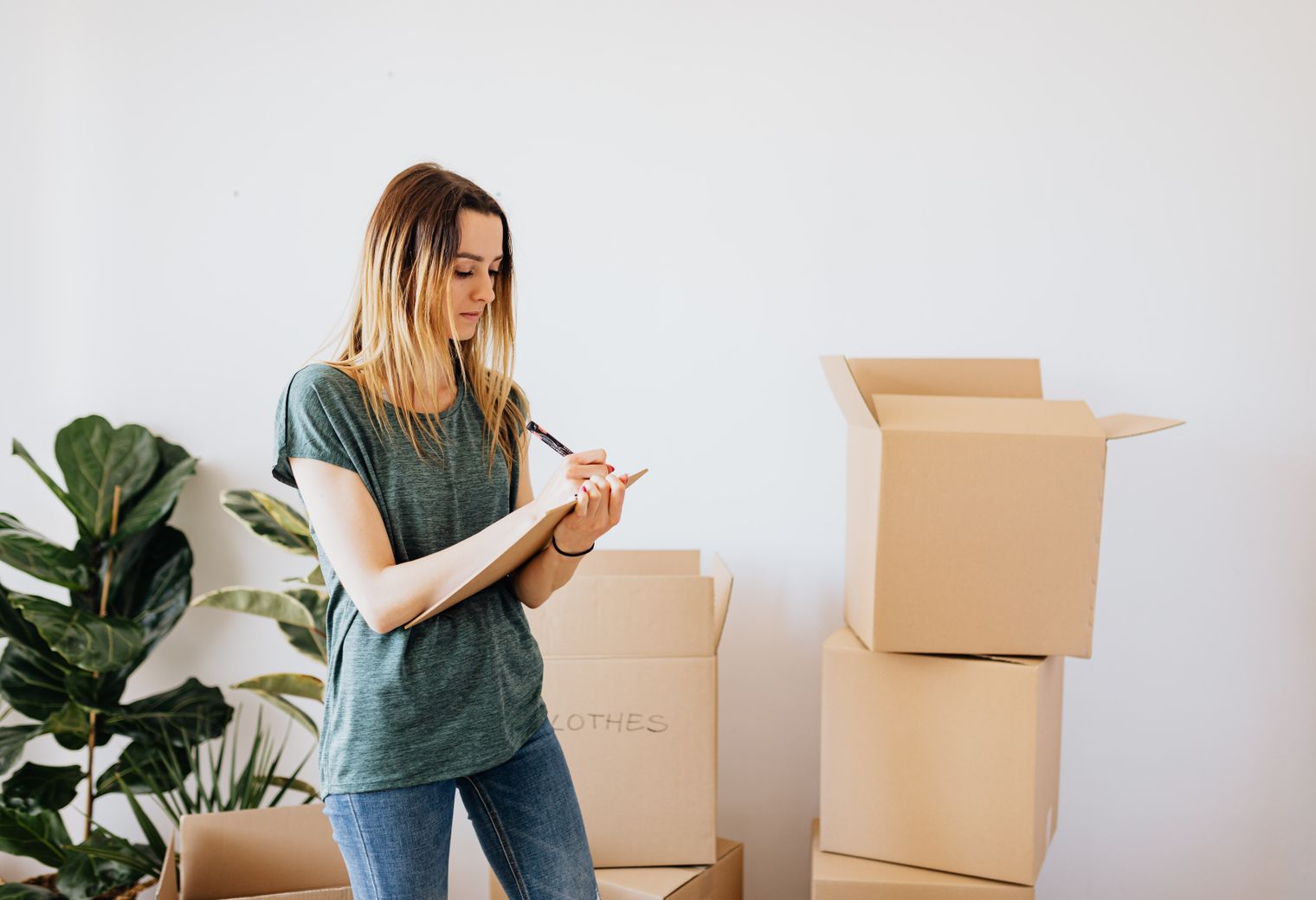 Carnforth — movers carrying boxes for a flat move