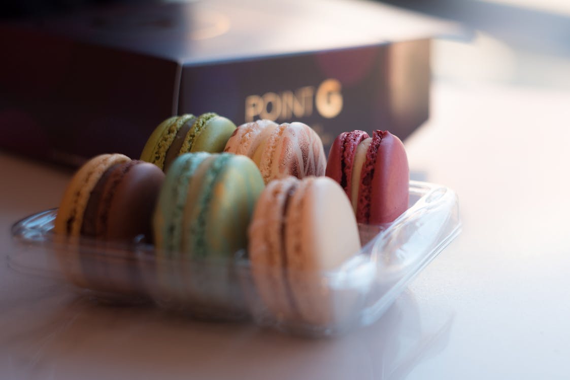 Close-Up Photo of French Macarons