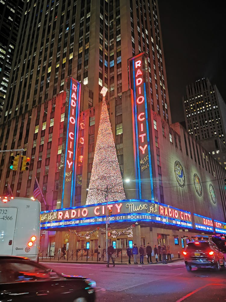 Exterior Of Building Housing Famous Radio City Music Hall