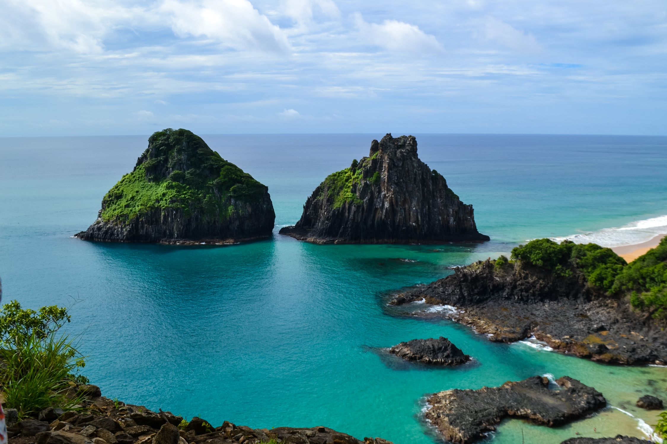 An Island Rock on the Sea ยท Free Stock Photo