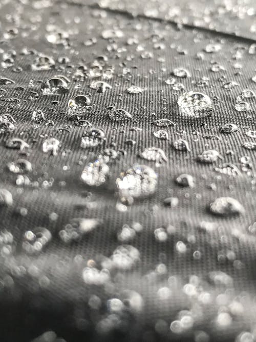 Water Droplets on Gray Surface