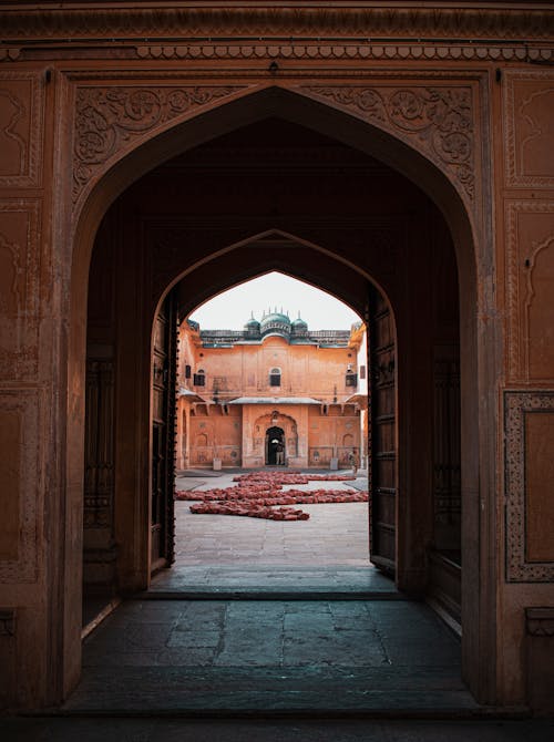 Gate to the Courtyard of Nahargarh Fort in Jaipur India